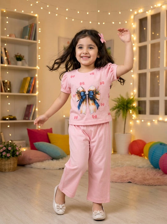 Baby Girl Premium Co-Ord Pajama Set (Top & Bottom)