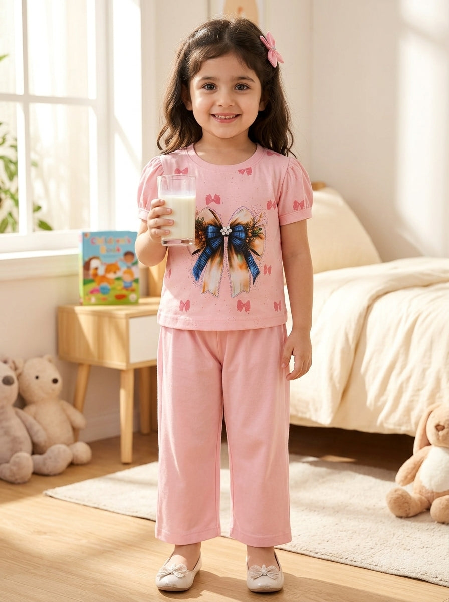 Baby Girl Premium Co-Ord Pajama Set (Top & Bottom)