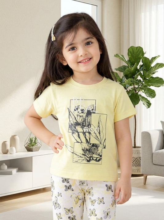 Baby Girl Premium Printed Co-Ord Set (Top & Trousers)