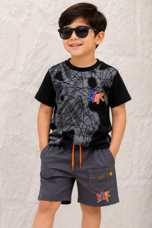 Boys Cool Graphic T-Shirt & Shorts Set